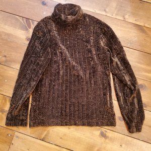Brown Chenille Sweater, Women's, Size L